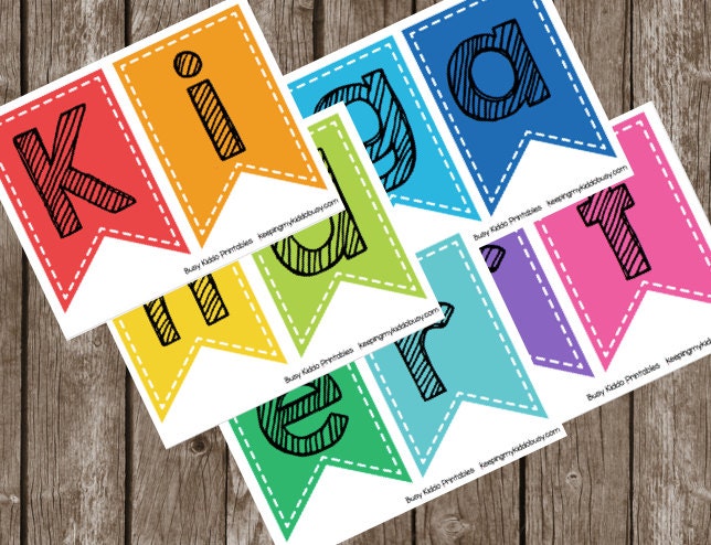 50% OFF SALE Kindergarten Graduation Banner - Printable - PDF - Instant Download - Decoration