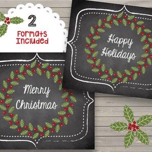 50% KORTING OP DE VERKOOP Afdrukbare kerstnotitiekaarten - Etiketten - Fijne feestdagen - Direct downloaden - Cadeaukaartjes - Stickers