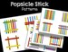 Popsicle Stick Patterns Busy Bag - Printable PDF - INSTANT DOWNLOAD - Preschool - Kindergarten - Montessori