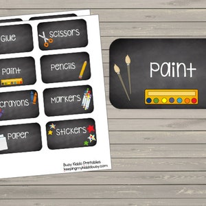50% RABATT SALE Künstlerbedarf Etiketten {Instant Download} druckbare Tafel Karten - Klassenzimmer - Bilder - Kinder - Kinder - Spielzimmer