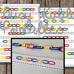 50% KORTING VERKOOP - Koppelketens - PDF - Direct downloaden - Afdrukbaar - Drukke tas - Math Center - Games
