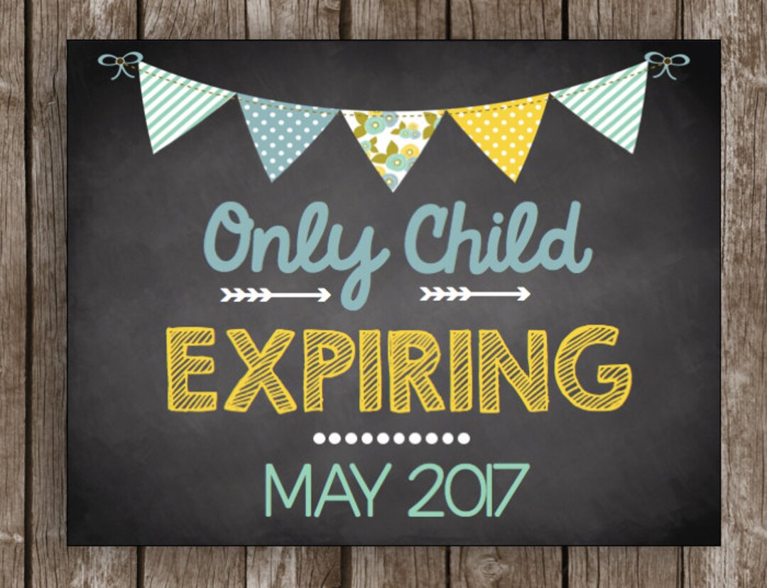 50% OFF SALE - Pregnancy Announcement - Only Child Expiring ...