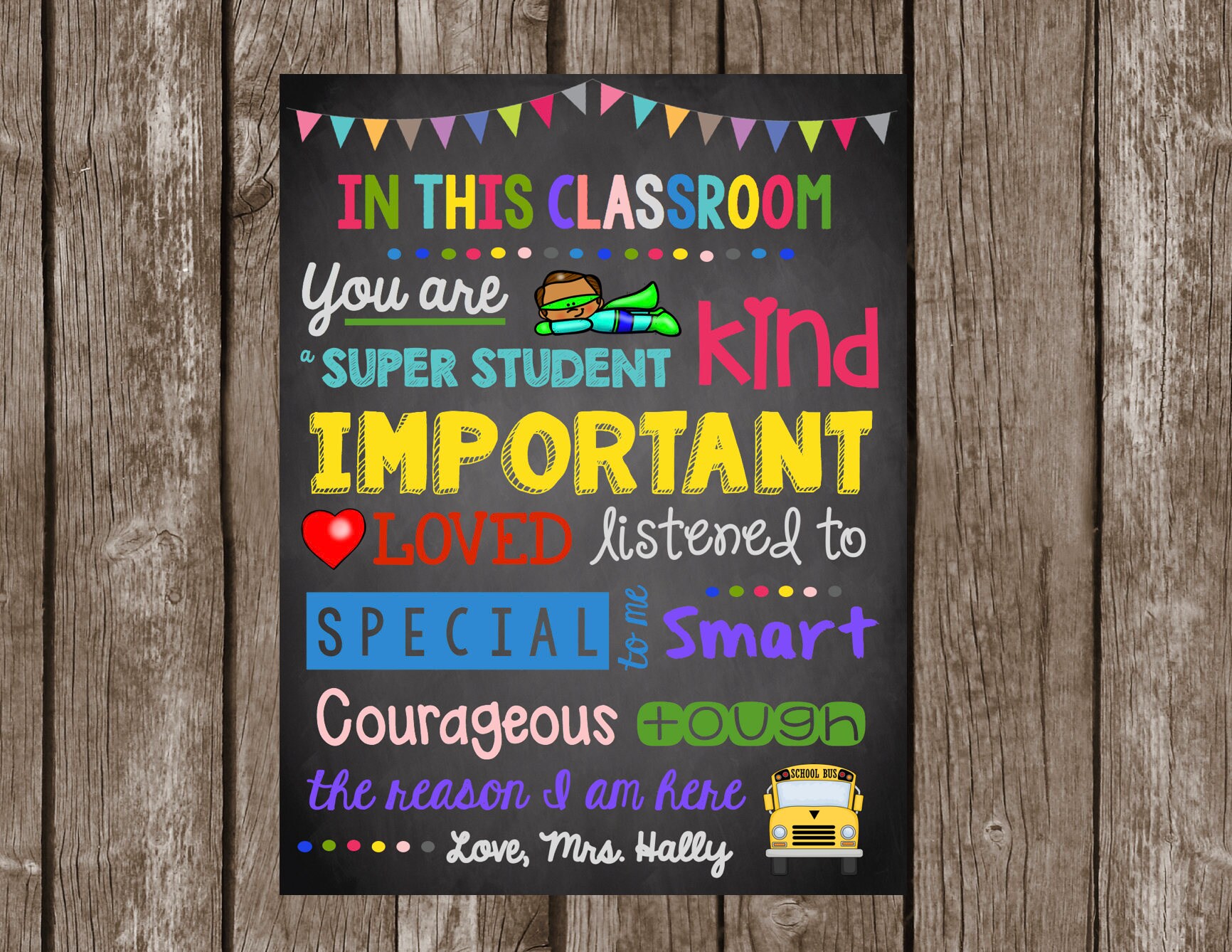 Classroom Wall Art In This Classroom Teacher Poster Etsy