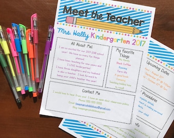 50% OFF SALE Meet the Teacher - Welcome Students - Open House - Back to School - Classroom Newsletter EDITABLE