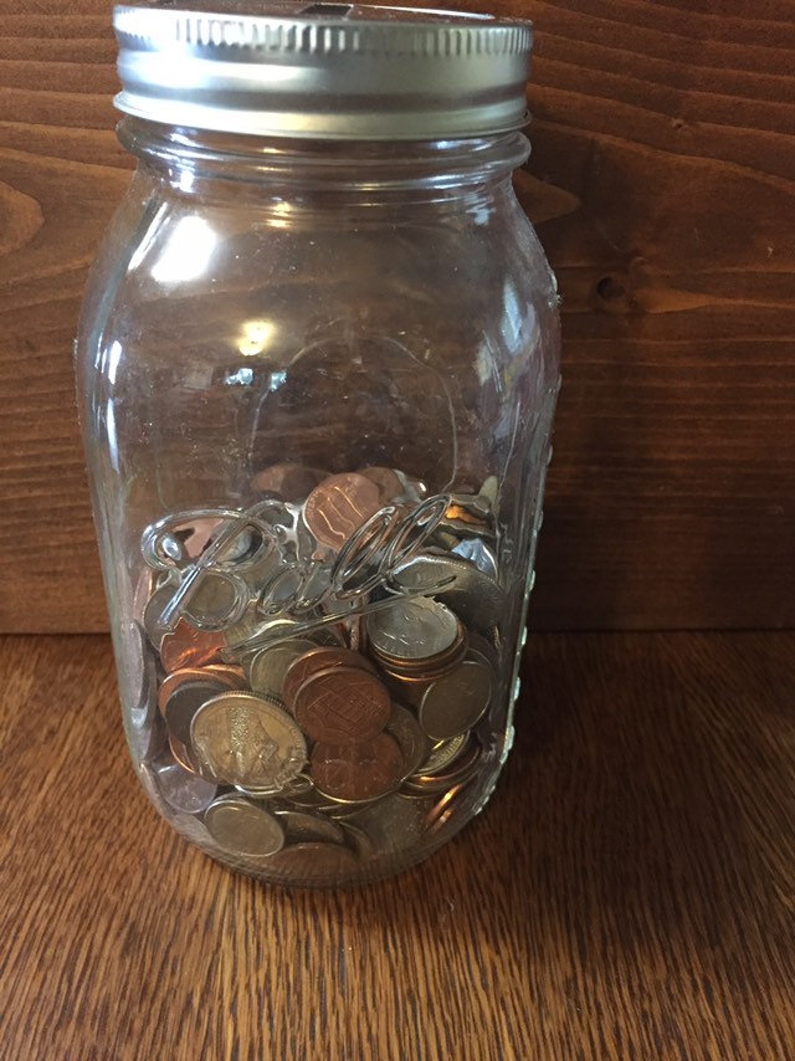 Mason Jar Coin Bank Insert and Mason Jar Coin Insert Regular Etsy