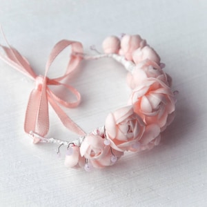 Light pink bridal bracelet image 6