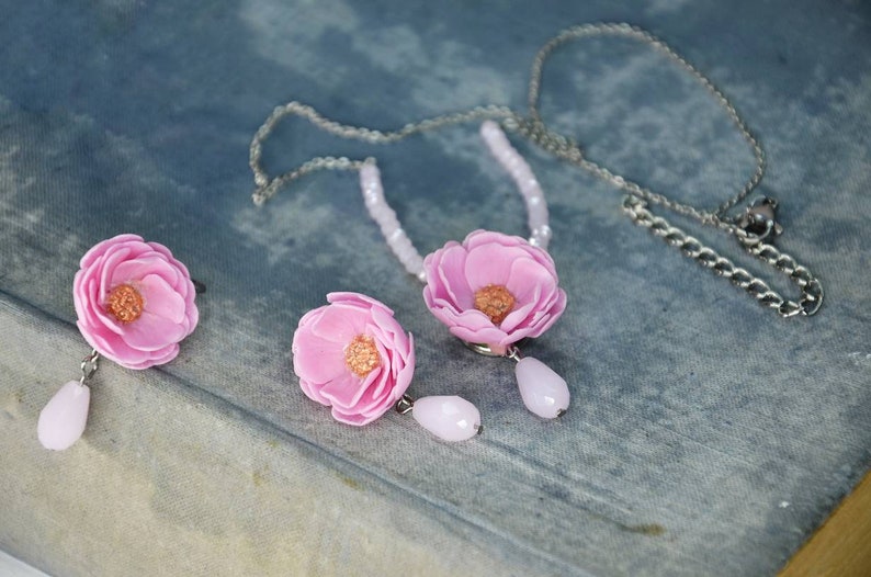 Cherry blossom jewelry earrings,pendant