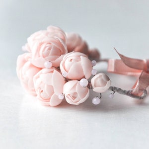 Light pink bridal bracelet image 2