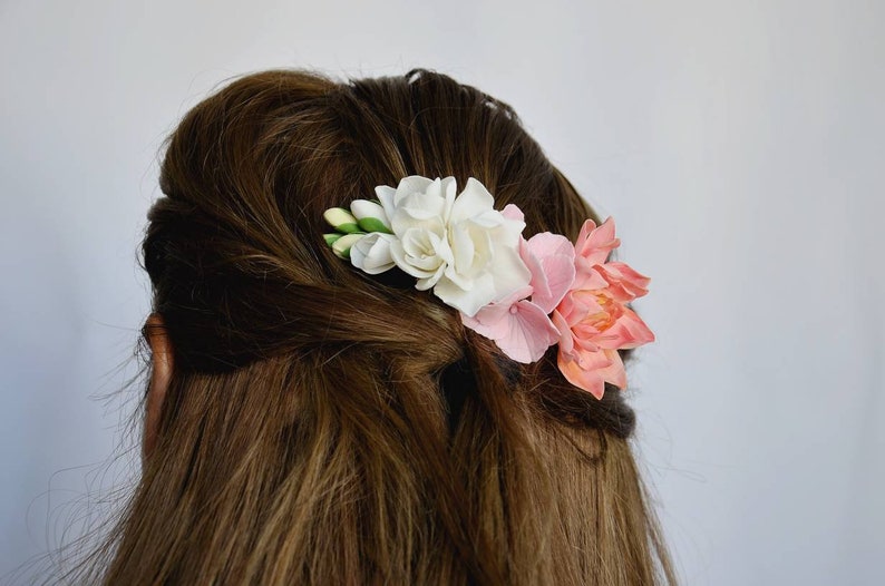 Floral hair comb image 10