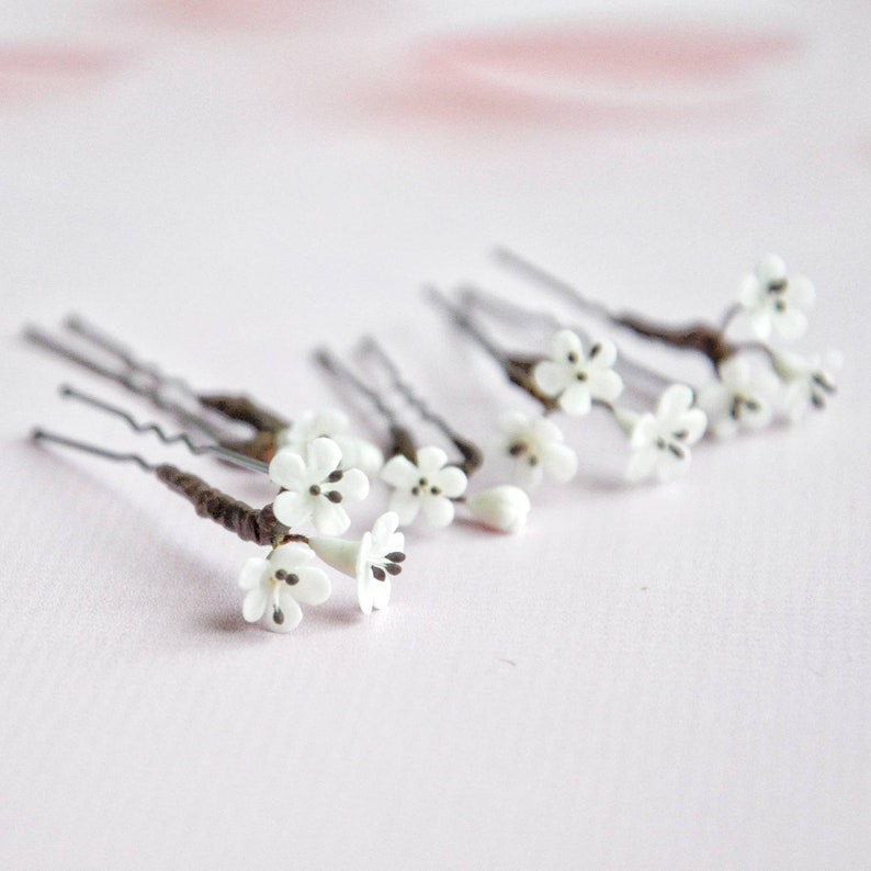 Small flowers hair pins Small hair pins Tiny hair pins