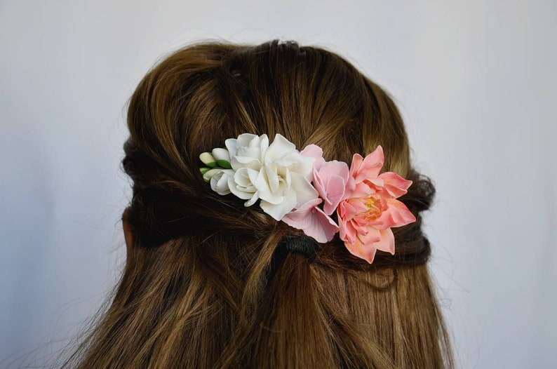 Floral hair comb image 4