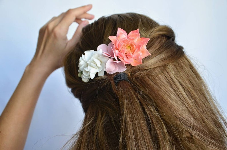 Floral hair comb image 7