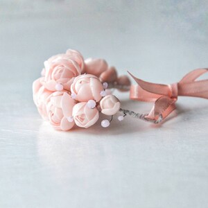 Light pink bridal bracelet image 7