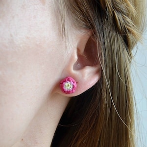 Bud peony studs, peony studs