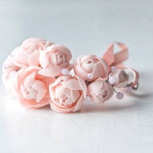 Light pink bridal bracelet image 3