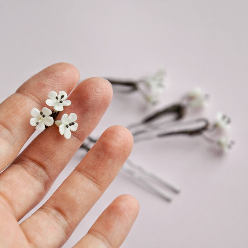 Small flowers hair pins Small hair pins Tiny hair pins