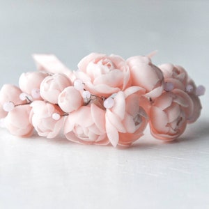 Light pink bridal bracelet image 4