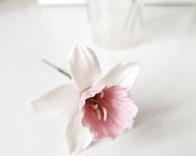 Narcissus Flower Hair Pin Etsy