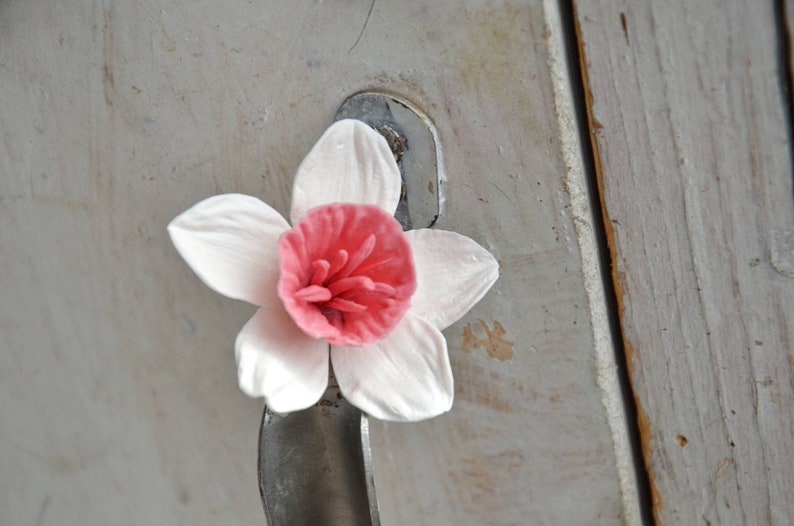 Narcissus jewelry white narcissus ring Etsy