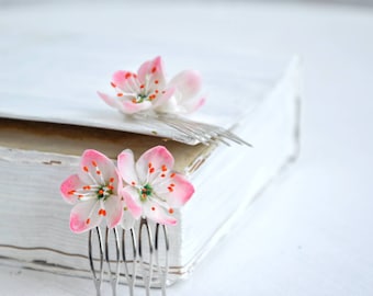 Small flowers hair comb