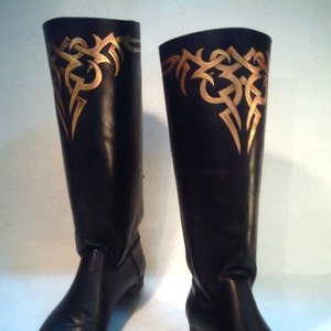 black "Dracula" Boots; cosplay; larp