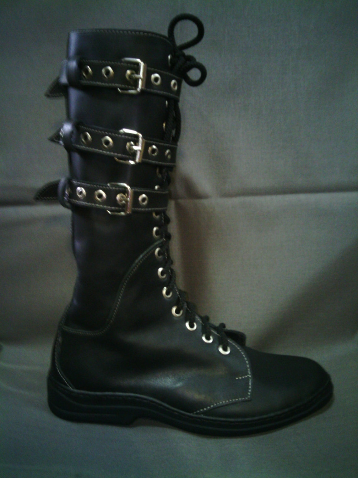 Leather Ankle Boots Post Apocalyptic Period Look Moto Shoes - Etsy