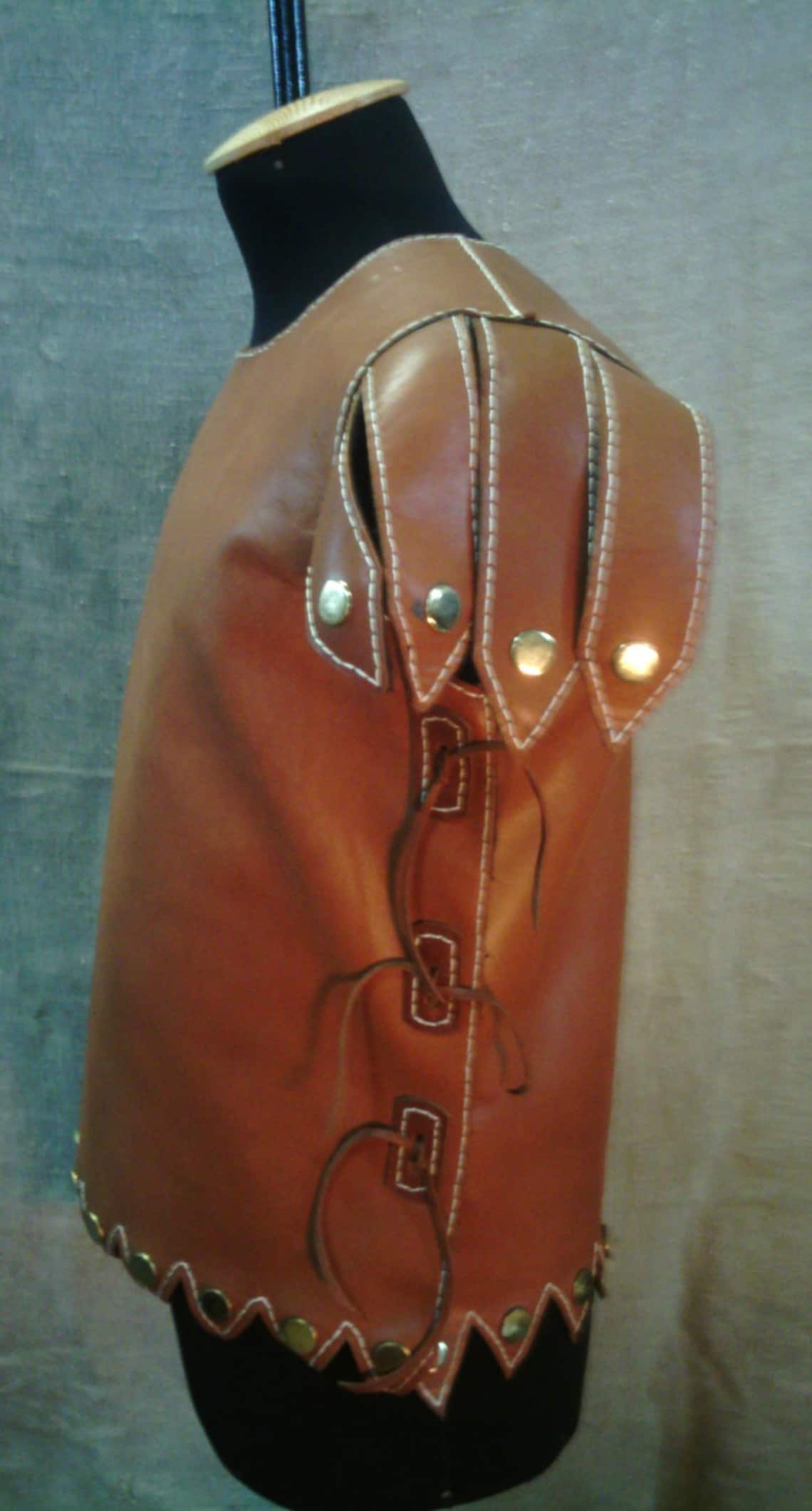 Leather Tunic Ancient Rome padded a Wool Old Rome Etsy