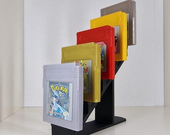 Game Boy Color Cartridge Display Stand – Holds 5 Games – GBC Game Holder – Retro Gaming Display – 3D Printed