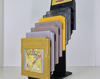 Game Boy Color Cartridge Display Stand – Holds 10 Games – GBC Cartridge Holder – Retro Gaming Display Stand – Tiered Storage