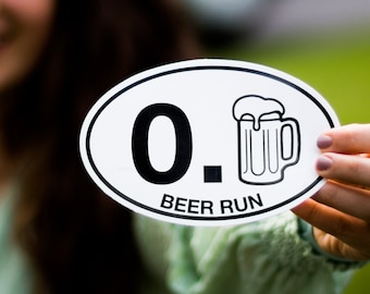 Beer Run Decal: Spring Break Party Vinyl Sticker (4" x 6")