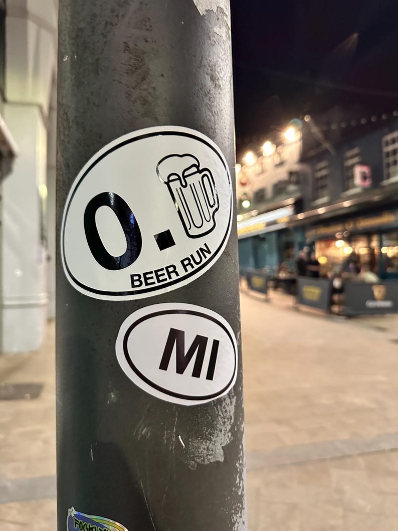 Green Beer Run Sticker: Weatherproof Decal, Beer Lovers, St. Patrick's Day Guinness Pub Fridge Art image 5