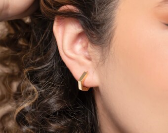 Hoop Earrings for Women • Geometric hoop Earrings •Fashion Ear •Jewelry Gifts for Her •Christmas Gifts • Minimalist Earrings ER/31-1-20/B040