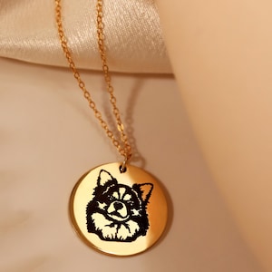 Personalized Pet Portrait Necklace – Custom Dog Jewelry, Memorial Gift for Pet Lovers, Perfect for Dog Moms -MD20
