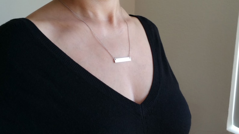 Name Necklace Personalized Jewelry Bridesmaids Gift Custom Bar Necklace Initial Necklace Personalized Gift Custom Name Necklace