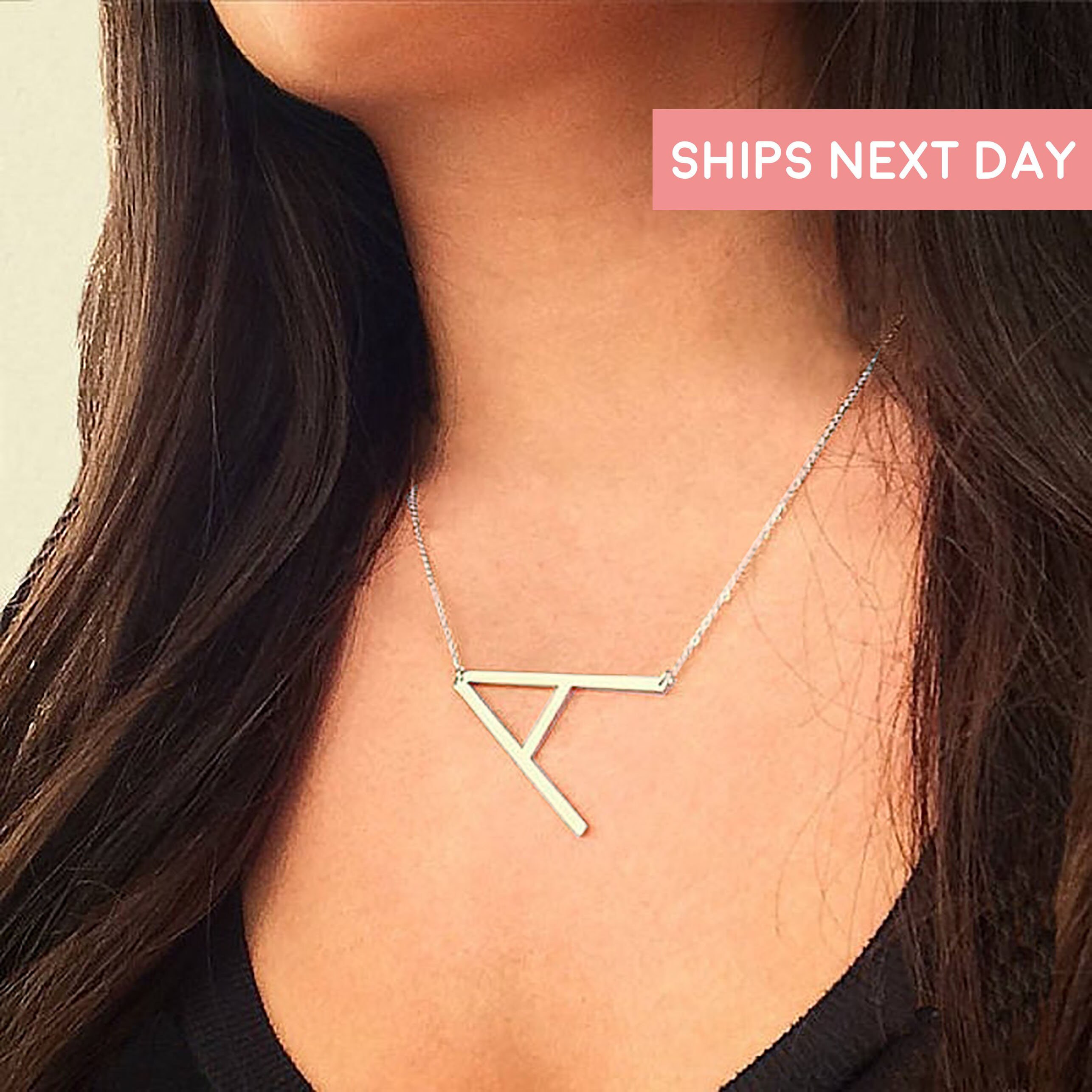 925 Sterling Silver Large Initial 
