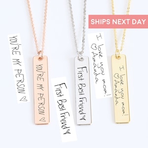 Handwriting Necklace – Actual Handwriting, Meaningful Gift, Personalized Jewelry, Signature Necklace, Memorial Engraved Pendant -MILLTL36-7