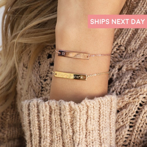 Custom Friendship Bracelet for Two Gold 
