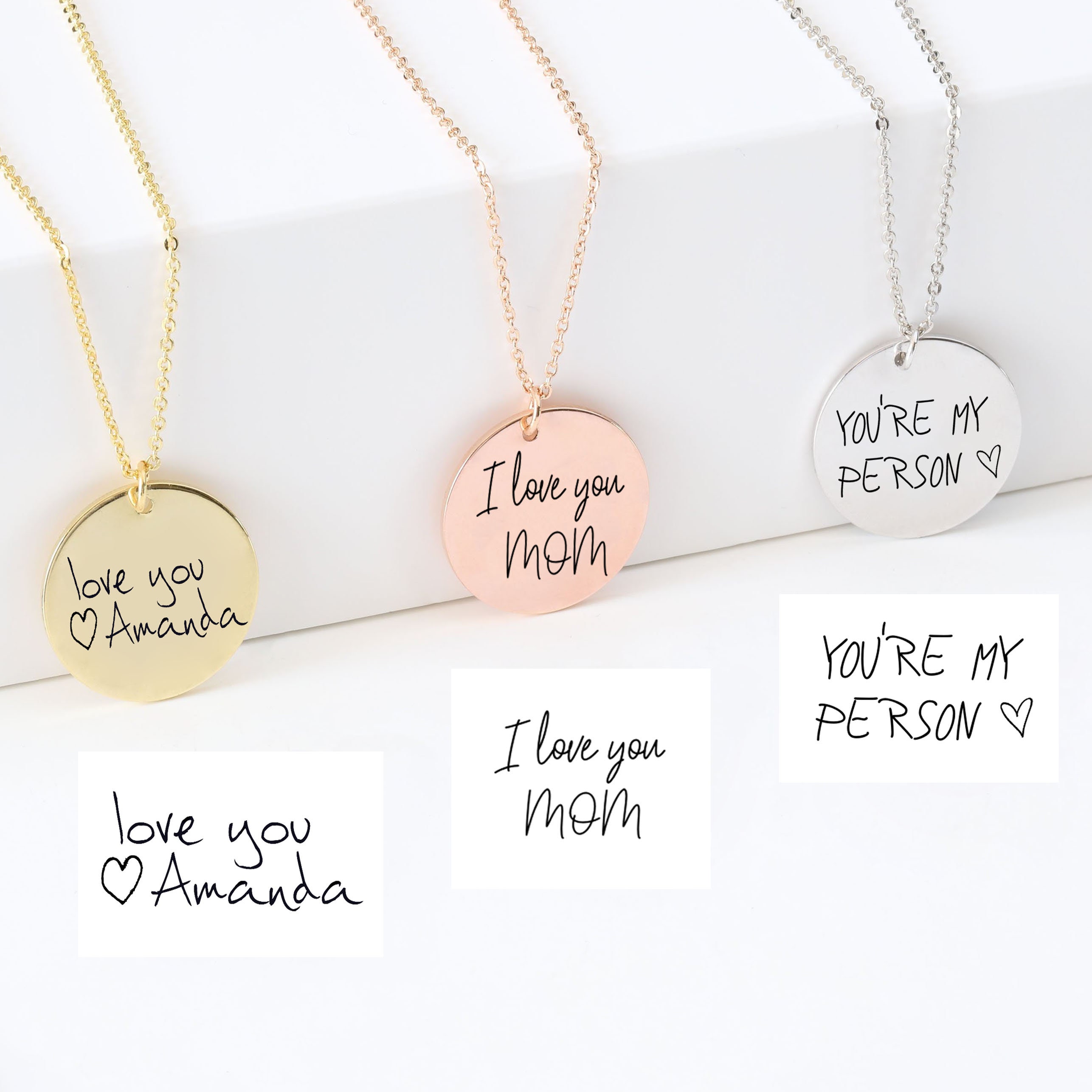 Actual Handwriting Necklace Custom 
