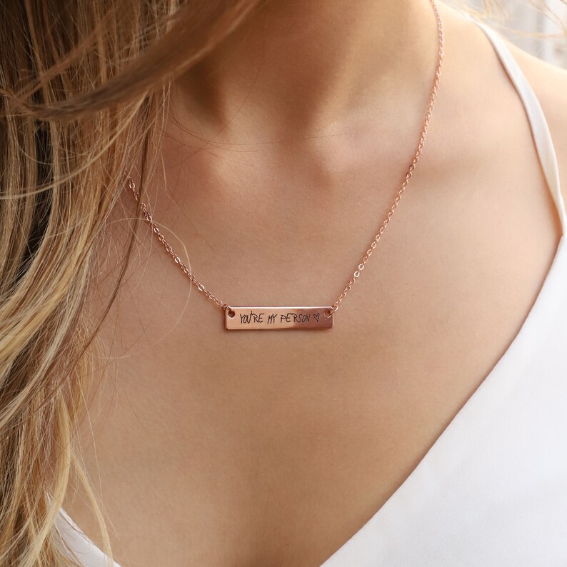 Personalized Bar Necklace Custom Bar Necklace for Women Name Etsy