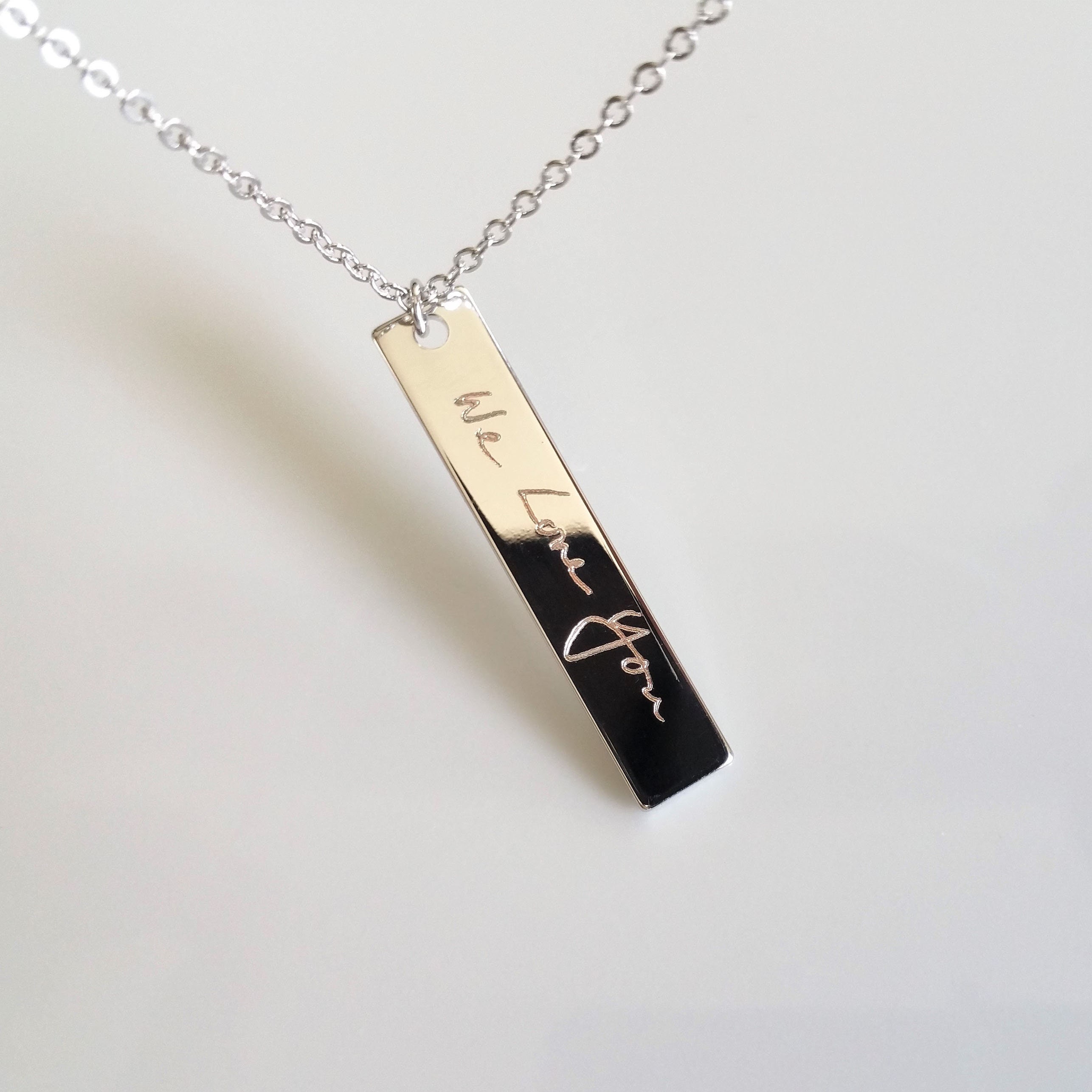 Actual Handwriting Necklace Memorial 