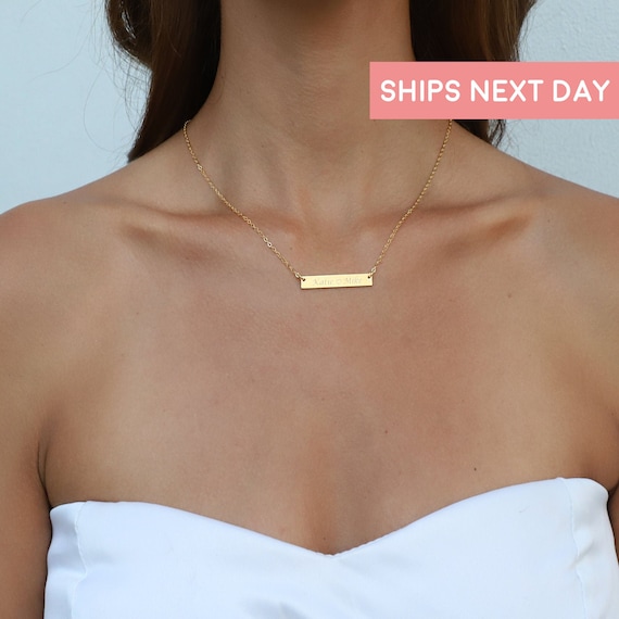 Gold Plated Disc Necklace A great gift idea 22 Carat Gold plated Chain Personalized Tassel Necklace Initial Jewelry