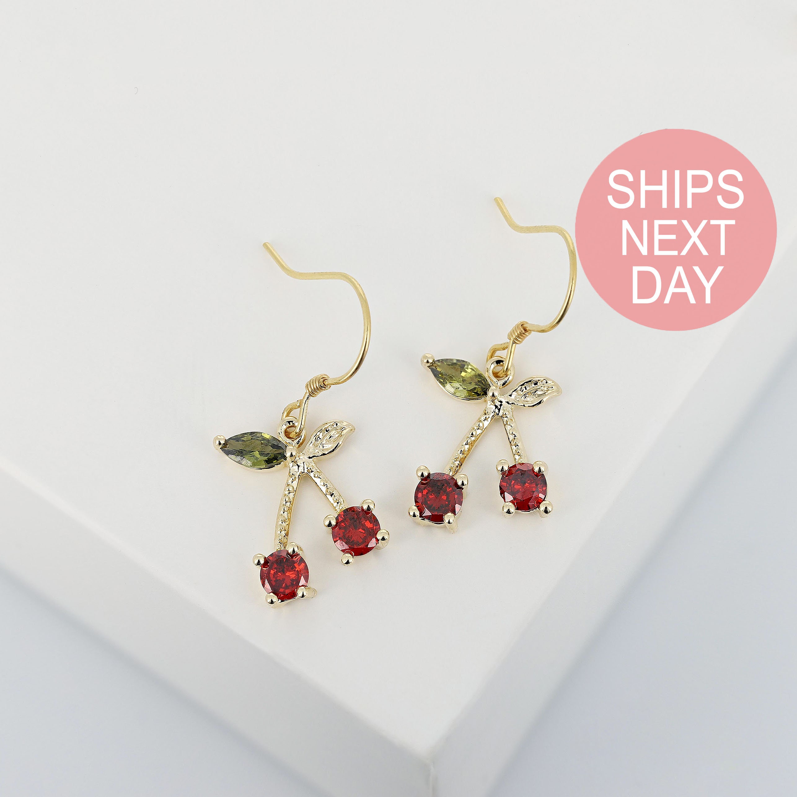 Cherry Earrings Cherries Earrings Red Cherry Earrings With Etsy