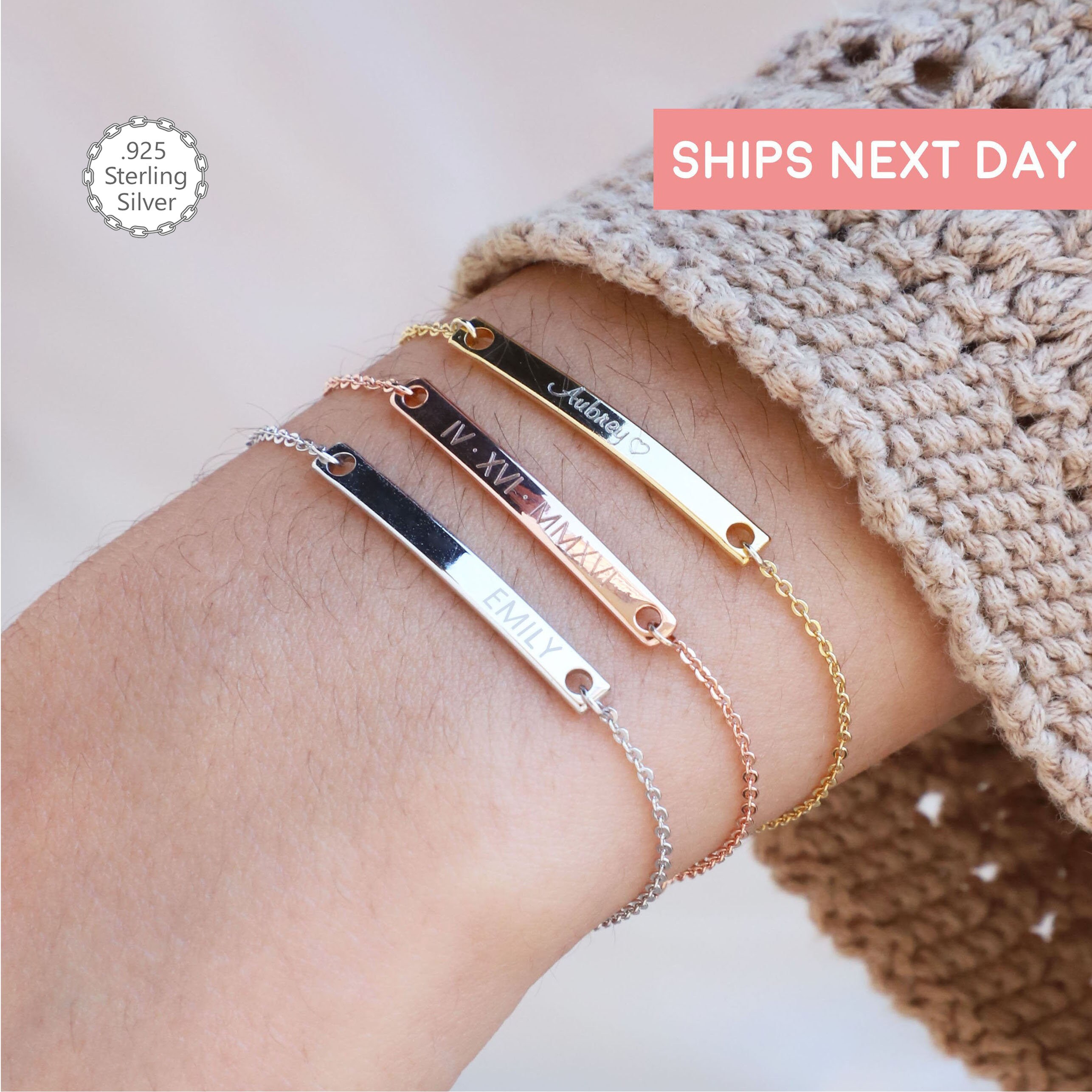 Personalized rose gold jewelry Clearance