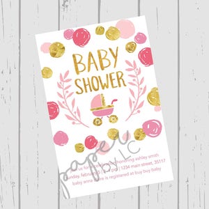 Shabby Chic Boy Baby Shower Invitations Brunette Etsy