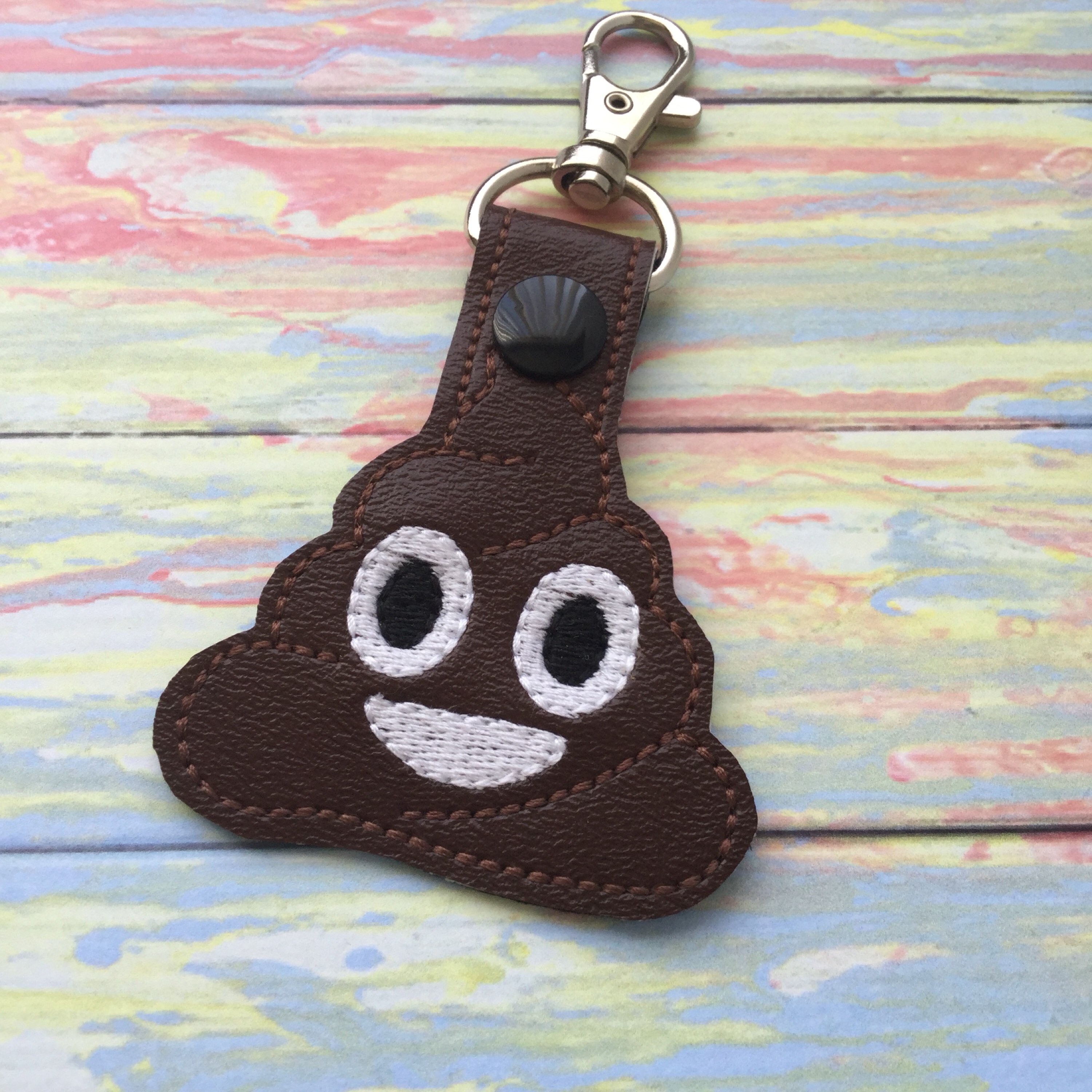 Poop Emoji Keychain Etsy