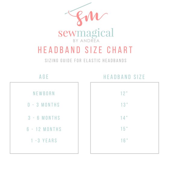 Elastic Headband Size Chart