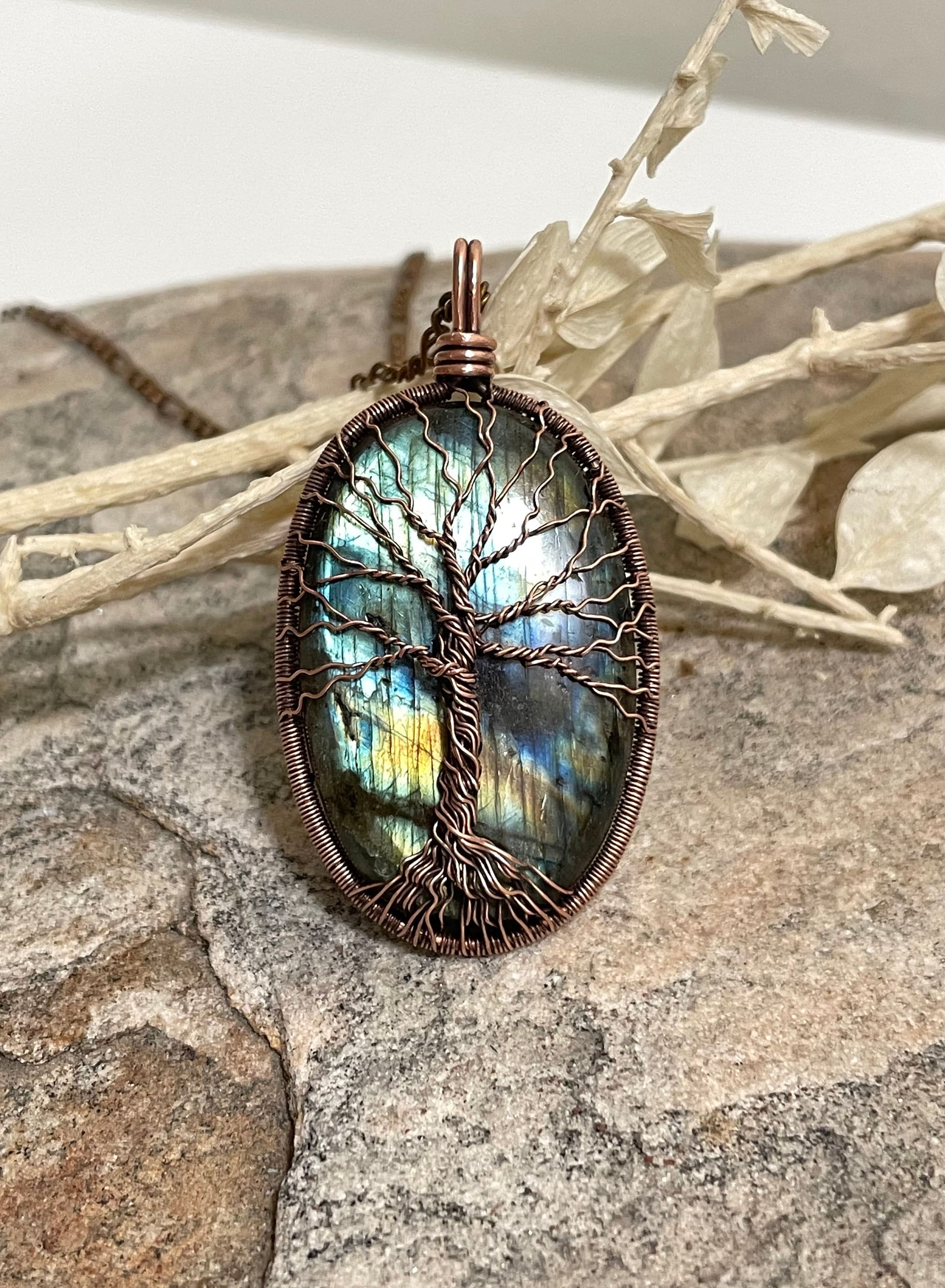 Labradorite tree of life pendant clearance