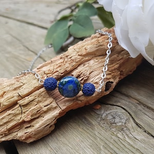 Blue Planet diffuser necklace