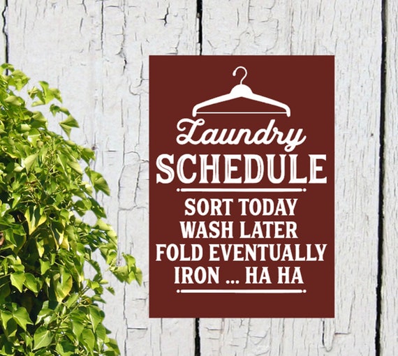 Laundry Room Fun Plaque Sign Shabby Vintage Chic Wooden Rustic Plaque
