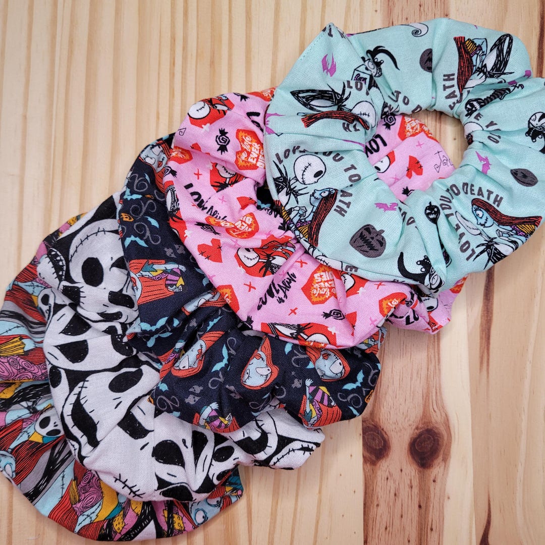 Scrunchie Nightmare Before Christmas Fait Main - Neuf - Multicolore